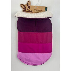 Pup Crew Dog Apparel Puffer Vest Pink Purple Size M NWt Winter Coat